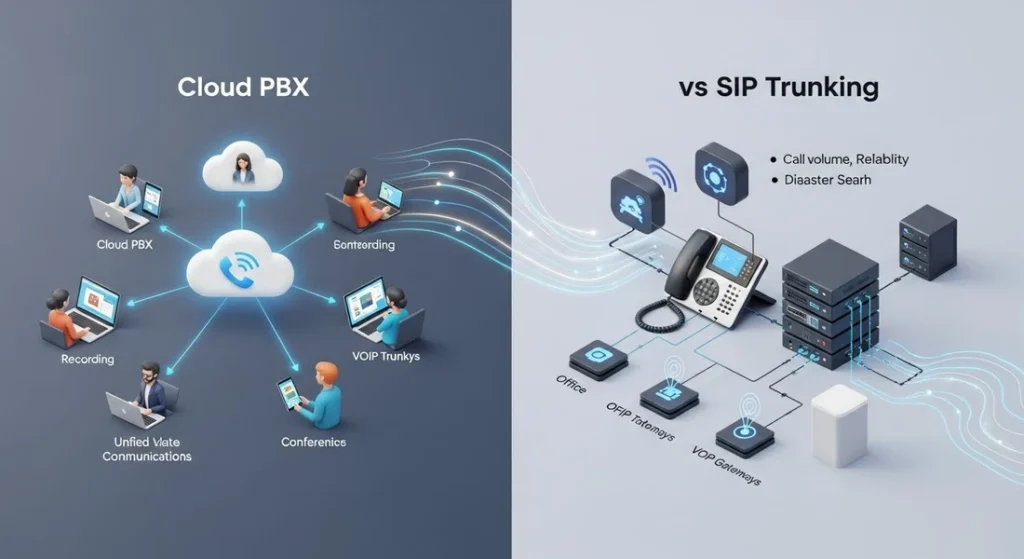 Cloud PBX vs SIP Trunking
